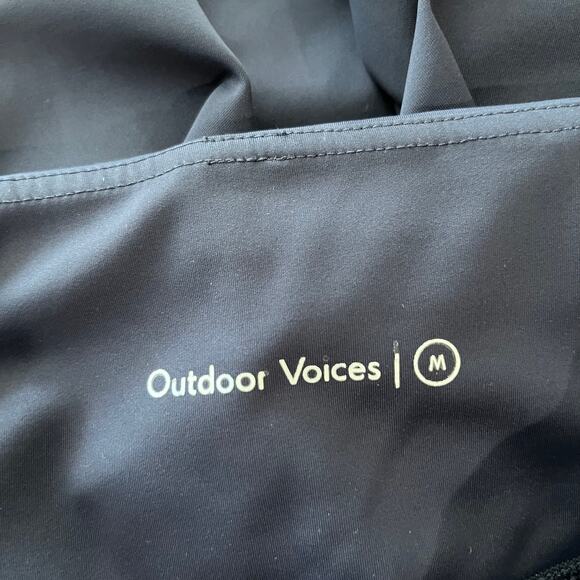 Outdoor Voices Legging Size M Blue Ankle Zip Midweight - Picture 2 of 9